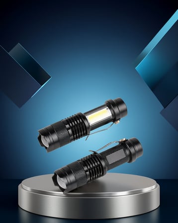 4 Modlu Mini LED El Feneri 2000 Lümen