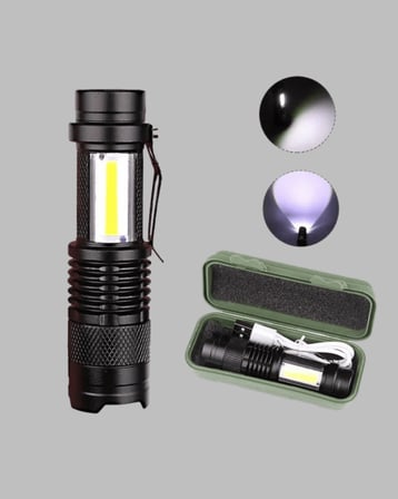 4 Modlu Mini LED El Feneri 2000 Lümen