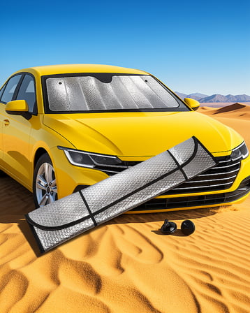 Katlanabilir Ön Cam Güneşliği Vantuzlu Fiat Egea Honda Civic Ford Focus Dacia