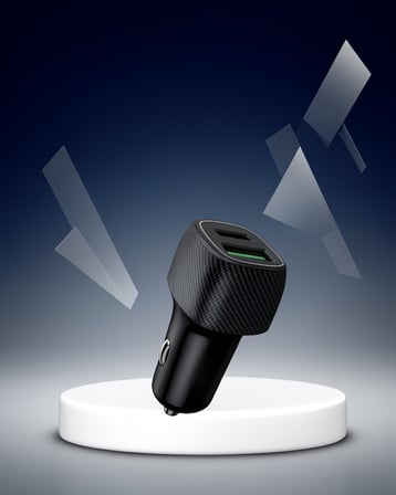 Araç Şarj Cihazı 38W Type-C USB İki Cihazlı