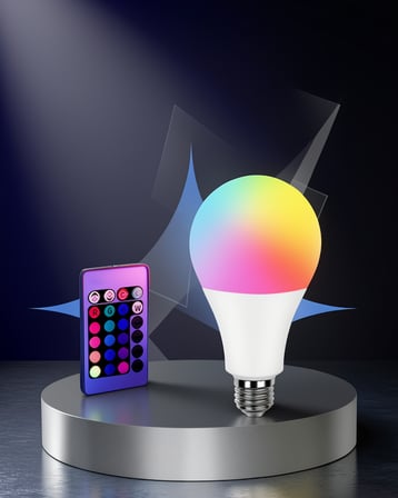 RGB LED Uzaktan Kumandalı 16 Renkli E27 Ampul