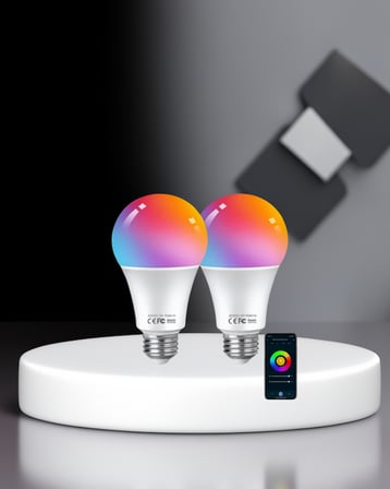 Akıllı 9W RGBW LED Ampul, 16 Milyon Renk