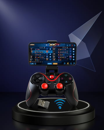 Çift Analog Joystickli 14 Tuşlu Bluetooth Oyun Kumandası