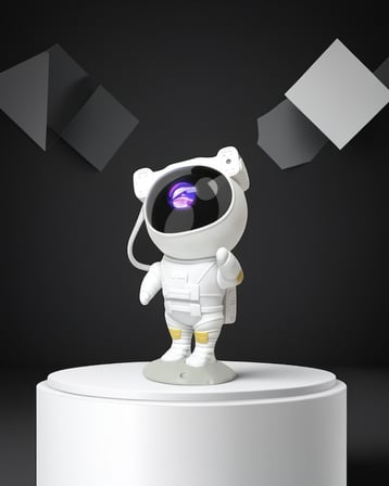 Bluetooth Müzikli Astronot Projeksiyon Lambası Yıldız Ay Efekti