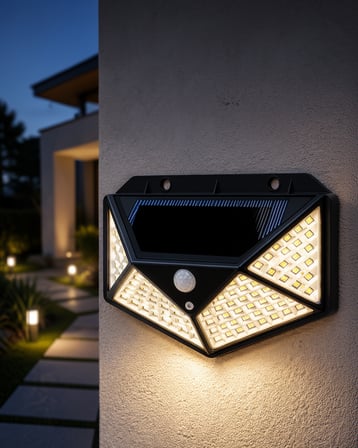 Gunesli 100 Led Bahce Lambasi Xuczzzduvarlambasi 2 1