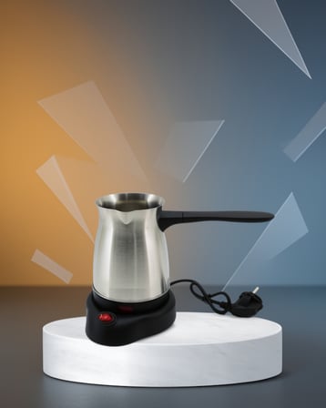 800W Elektrikli Cezve Paslanmaz Çelik 300 ml