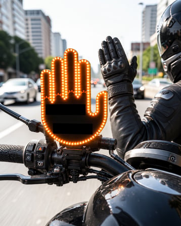 176 LED Amber El Hareketiyle Kontrollü Motosiklet Dönüş Sinyali XUCZZZGESTURE-3