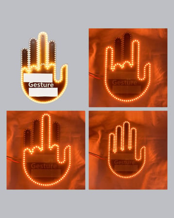 176 LED Amber El Hareketiyle Kontrollü Motosiklet Dönüş Sinyali XUCZZZGESTURE-3