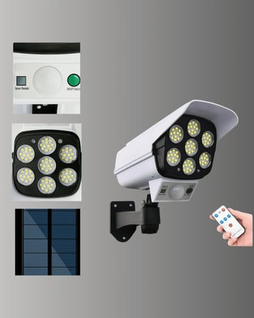 Güneşli LED Güvenlik Lambası 5-8m Hareket Algılayıcı Beyaz Işık