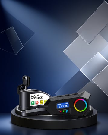 Bluetooth Hoparlör ve Alarmlı Disk Kilidi Seti