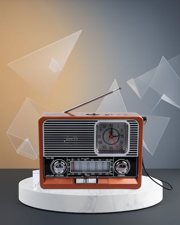 Vintage Radyo Klasik Tasarım Modern Bağlantı