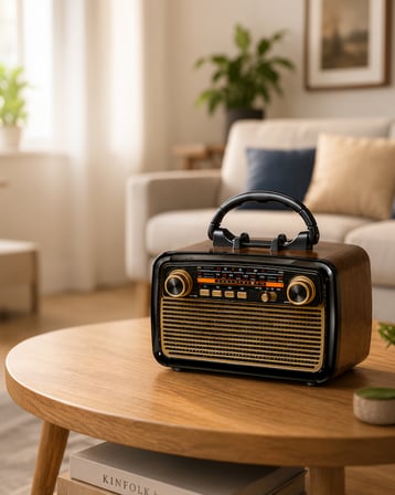 Bluetooth Müzik Kutusu Ahşap Dokulu Vintage Led Tasarım Xuczzznostalji̇Kr-1-1