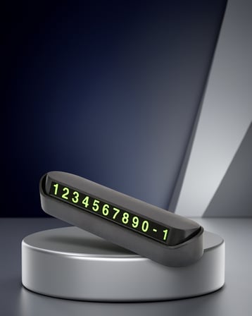 Gri Çevirmeli Araç İçi Telefon Numaratörü Alüminyum Kasa