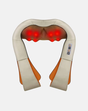 Ergonomik Ovmalı Masaj Aleti – Isıtmalı, Yoğurmalı, Boyun ve Bel Rahatlatıcı