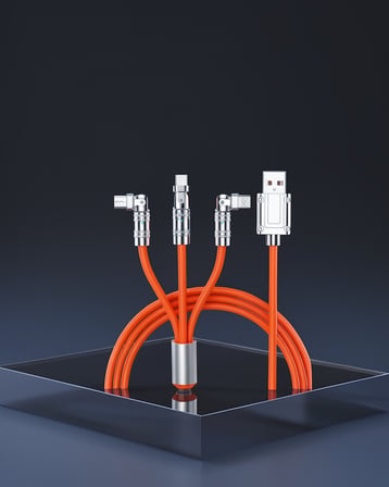3'ü 1 USB Şarj Kablosu 120W Hızlı Şarj
