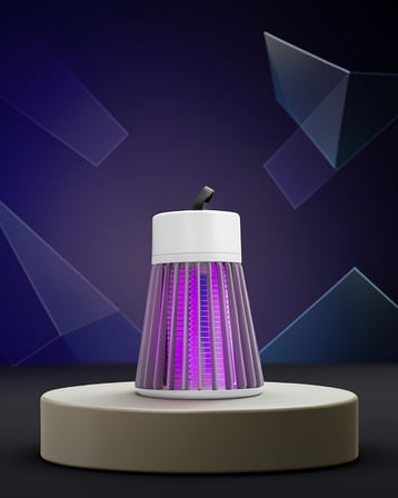 2000 mAh Şarjlı Sivrisinek Kovucu Lamba Mor LED