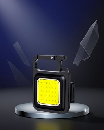 Mini Anahtarlık Fener 1000 Lümen COB LED USB Type-C Şarjlı