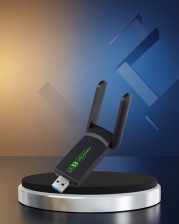 1200 Mbps Çift Bant WiFi Adaptör 5.8G ve 2.4G Antenli