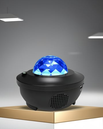 Müzik Çalar Gece Lambası, Bluetooth ve USB Giriş, 50 m² Kapsama