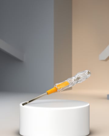Neon Işıklı Elektrik Kontrol Kalemi 110-220V Nikel Kaplama