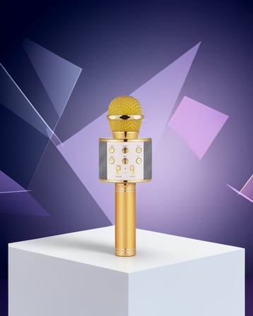 Bluetooth USB AUX Girişli Yankılı Karaoke Mikrofonu