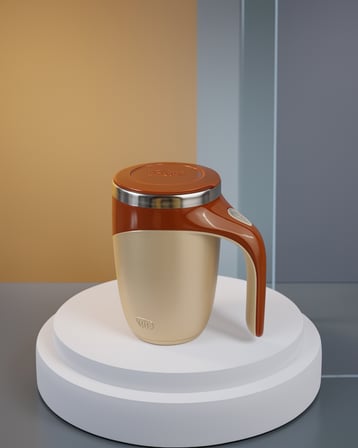 Şarjlı Manyetik Karıştırıcı Kupa Paslanmaz Çelik İç Astar 500 ml