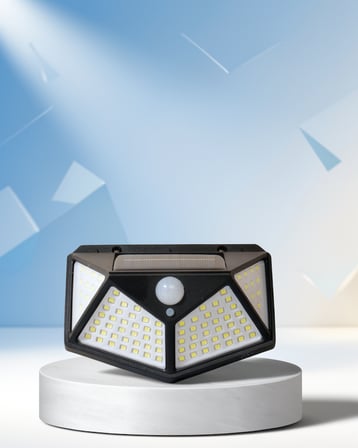 Gunes Enerjili 100 Led Hareket Sensorlu Dis Mekan Lamba