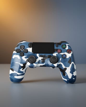 PS4 Kablosuz Oyun Kolu Kamuflaj Desenli