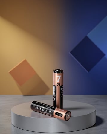 USB Type-C Şarjlı AAA Lityum Pil 1000+ Şarj Döngüsü