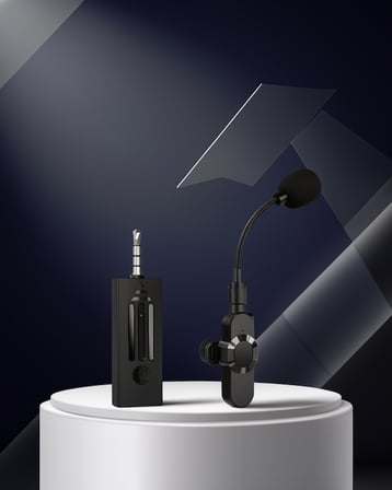 Kablosuz Yaka Mikrofonu 360° Ses Algılama 2.4 GHz