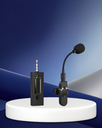 Kablosuz Yaka Mikrofonu 2.4 GHz Düşük Gecikmeli
