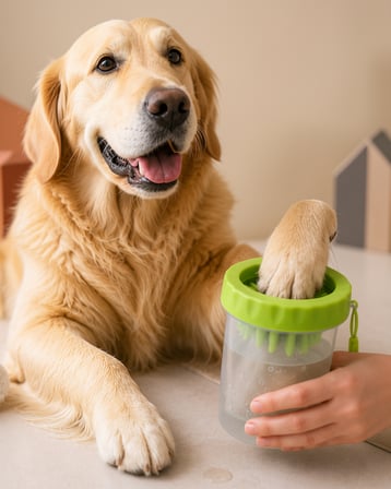 Köpek Ayak Temizleme Kupası Silikon Kıl