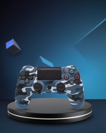 Kablosuz PS4 Oyun Kolu Çift Motorlu Siyah