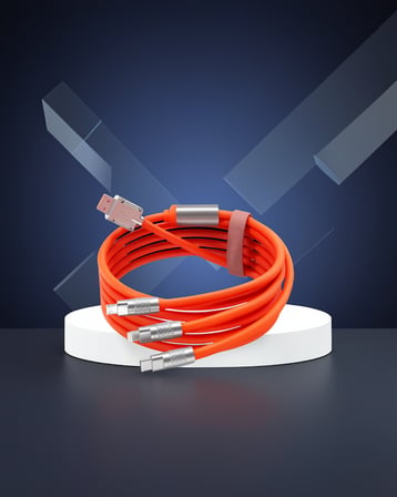 120W USB Type-C 180° Dönen Şarj Kablosu