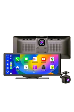 Uyumlu 4K 10.2 İnç Çift Kameralı Araç Multimedya Ekranı CarPlay Kablosuz Tüm