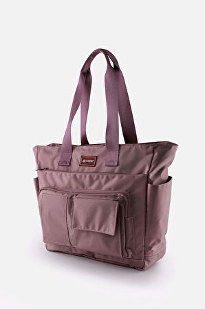 Günlük Su İtici Çanta - Laptop Bölmeli, Kapitone Detaylı, Çok Cepli, Biberon Gözlü, Valiz Aparatlı