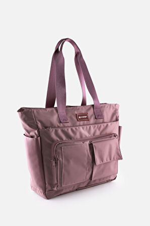 Günlük Su İtici Çanta - Laptop Bölmeli, Kapitone Detaylı, Çok Cepli, Biberon Gözlü, Valiz Aparatlı