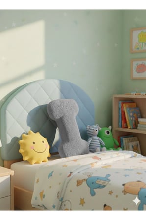 Peluş ı Harf yastık , dekoratif kırlent , açık gri teddy kumaş , büyük boy 50 cm