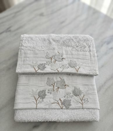 Ilgın Süzene Bambu Bürümcük Analı Kızlı Havlu Seti (1 Adet 30x50 cm ve 1 Adet 50x90 cm ) %70 Bambu %30 Pamuk