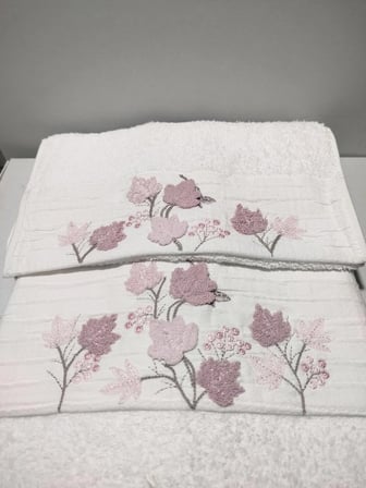 Ilgın Süzene Bambu Bürümcük Analı Kızlı Havlu Seti (1 Adet 30x50 cm ve 1 Adet 50x90 cm ) %70 Bambu %30 Pamuk