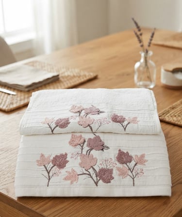 Ilgın Süzene Bambu Bürümcük Analı Kızlı Havlu Seti (1 Adet 30x50 cm ve 1 Adet 50x90 cm ) %70 Bambu %30 Pamuk