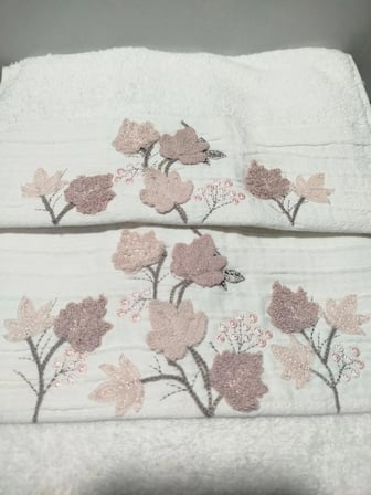 Ilgın Süzene Bambu Bürümcük Analı Kızlı Havlu Seti (1 Adet 30x50 cm ve 1 Adet 50x90 cm ) %70 Bambu %30 Pamuk