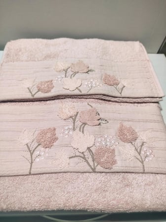 Ilgın Süzene Bambu Bürümcük Analı Kızlı Havlu Seti (1 Adet 30x50 cm ve 1 Adet 50x90 cm ) %70 Bambu %30 Pamuk