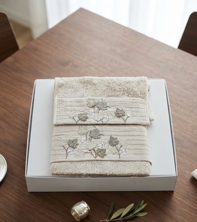 Ilgın Süzene Bambu Bürümcük Analı Kızlı Havlu Seti (1 Adet 30x50 cm ve 1 Adet 50x90 cm ) %70 Bambu %30 Pamuk