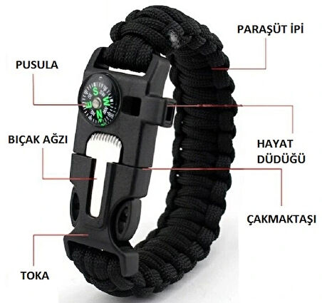 Çok Amaçlı Hayatta Kalma Bilekliği