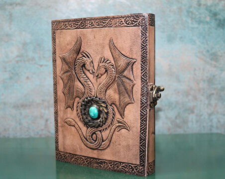 Taşlı Deri Defter Model 8