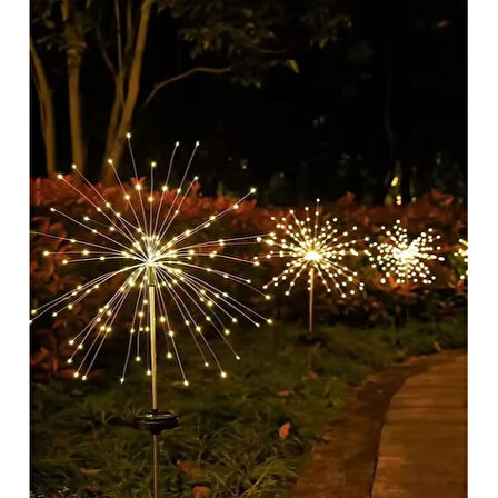 Solar Havai Fişek Dekor Led