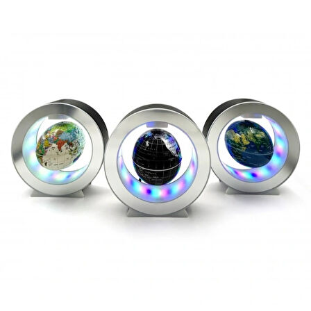 Manyetik Küçük Boy Yuvarlak Ledli Dünya Küre