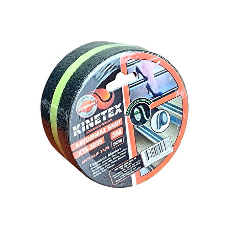 İeg® 5Cmx3Mt Fosfor Şeri̇tli̇ - Karanlikta Parlar Kaydirmaz Si̇yah Bant (4887)