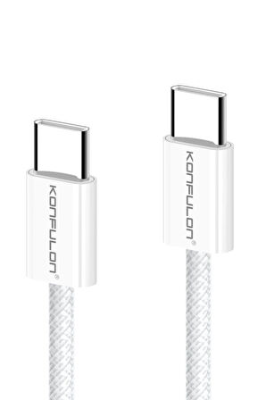 Dc82 1M 60W Type-C To Type-C Pd Hızlı Şarj Kablo - Beyaz